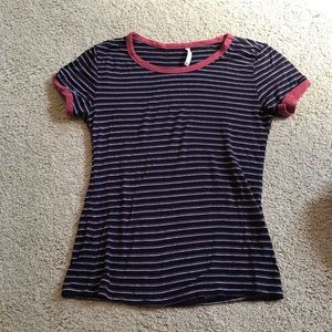 Navy striped T-shirt